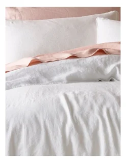 Sandy Cape Washed Belgian Linen Quilt Cover Set White -Australian House & Garden 527376340 2 1 720x928
