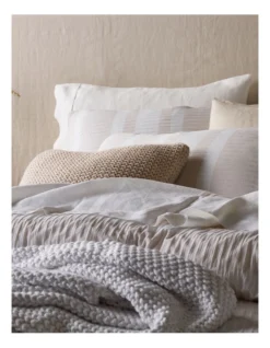 Iluka Yarn Dyed Stripe Quilt Cover Set In Moonbeam -Australian House & Garden 597932650 882783100 3 720x928