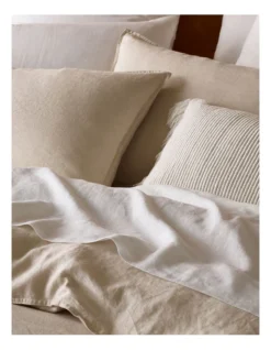 Sandy Cape Washed Belgian Linen Quilt Cover Set Moonbeam 6 Sandy Cape Washed Belgian Linen Quilt Cover Set Moonbeam -Australian House & Garden 607134160 607132810 2 3 720x928