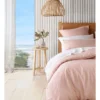 Sandy Cape Washed Belgian Linen Quilt Cover Set Pink