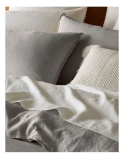 Sandy Cape Washed Belgian Linen Quilt Cover Set Grey -Australian House & Garden 607134160 804163870 2 720x928