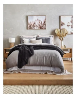 Sandy Cape Washed Belgian Linen Quilt Cover Set Grey -Australian House & Garden 607134160 804163870 4 720x928
