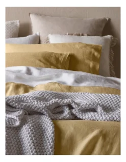 Sandy Cape Linen Quilt Cover Set In Yellow -Australian House & Garden 607134160 883253260 2 720x928