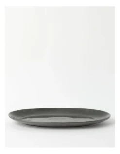 Esperance 34.5x24.5cm Oval Platter Charcoal