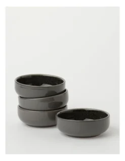 Esperance Tapas 11cm Set Of 4 Bowls Charcoal