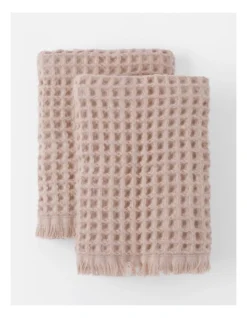 Waffle Hand Towel Pack In Dusty Pink -Australian House & Garden 802122850 802122130 3 2 720x928
