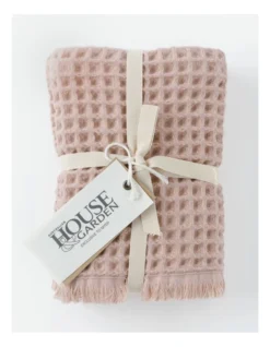 Waffle Hand Towel Pack In Dusty Pink -Australian House & Garden 802122850 802122130 4 1 720x928