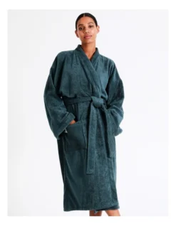 Australian Cotton Bath Robe Sea Glass