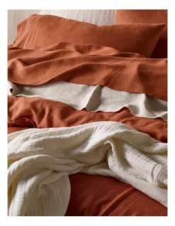 Sandy Cape Washed Belgian Linen Quilt Cover Set Earth -Australian House & Garden 832967560 832967650 3 1 720x928
