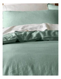 Sandy Cape Washed Belgian Linen Quilt Cover Set Eucalyptus -Australian House & Garden 832967560 832967920 3 720x928