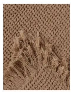 Norco Organic Cotton Waffle Throw Sandstone -Australian House & Garden 833419990 2 720x928