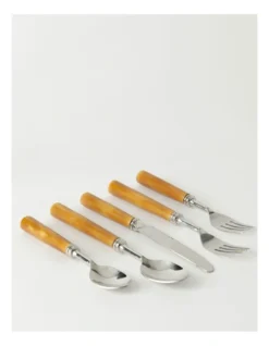 Wood Look Resin Cutlery Set 16pc 7 Wood Look Resin Cutlery Set 16pc -Australian House & Garden 866885500 3 720x928