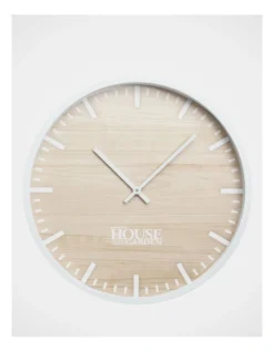 Bondi White Coastal Clock 35cm In Natural