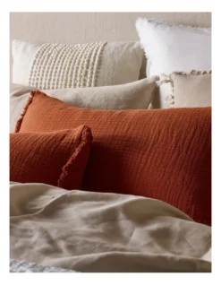 Alawa Cotton Gauze Quilt Cover Set In Earth -Australian House & Garden 871757560 871758010 3 720x928