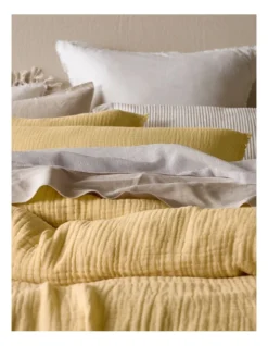 Alawa Cotton Gauze Quilt Cover Set In Yellow -Australian House & Garden 871757560 907272910 3 720x928