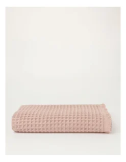 Waffle Bath Towel Dusty Pink