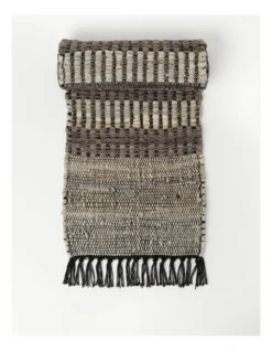 Woven Runner In Brown/Yellow