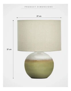 Douglas Green Stain Ceramic Table Lamp 37x27x27cm In Natural -Australian House & Garden 897920110 5 1 720x928