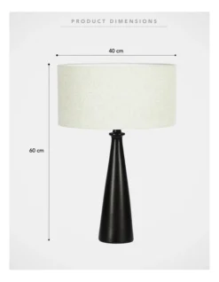 Kona Minimalist Ceramic Table Lamp 61x40x40cm In Black -Australian House & Garden 897920290 5 1 720x928
