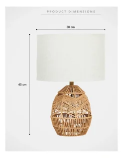 Kora Linen Shade Table Lamp 30x30x45cm In Natural -Australian House & Garden 897920380 5 1 720x928