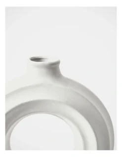 Round Ceramic Vase 25x6.5x23cm In White -Australian House & Garden 897921010 3 1 720x928