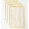 Fringed Linen Placemat Set Of 4 Wide Stripe In Yellow -Australian House & Garden 900876970 1 720x928