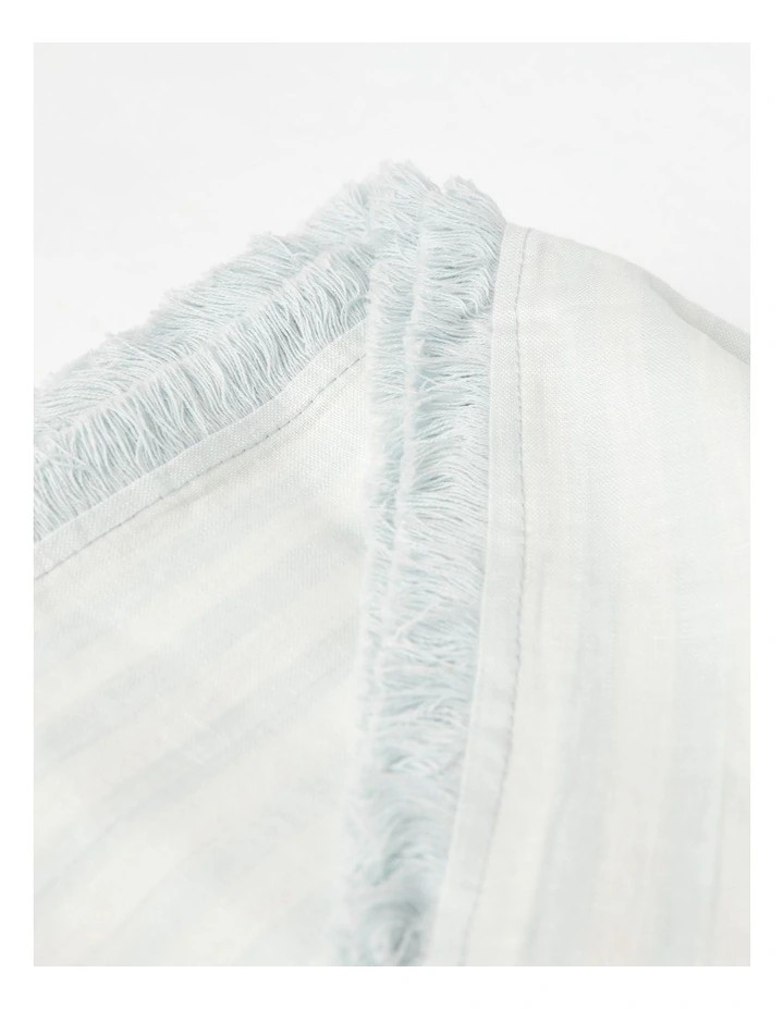 Fringed Linen Tablecloth Fine Lines In Morning Mist 6 Fringed Linen Tablecloth Fine Lines In Morning Mist - Image 4