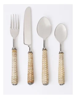 Burleigh Resin Cutlery Set 16pc In Natural