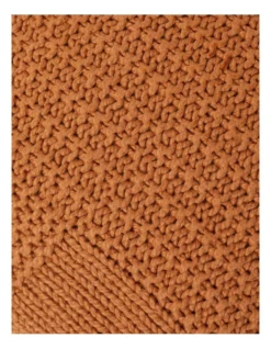 Bayside Knitted Cushion 50X50 Cm In Bran Brown -Australian House & Garden 911613610 3 720x928