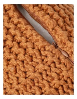 Bayside Knitted Cushion 50X50 Cm In Bran Brown -Australian House & Garden 911613610 4 720x928