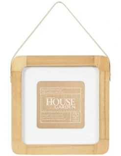 Hanging Wood Photo Frame 6x6 Matted To 4x4 In Natural