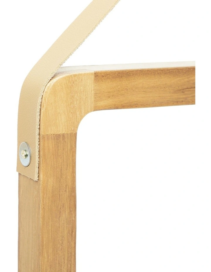 Wooden Photo Frame With Leather Look Strap 8x6 Matted To 4x6 In Natural 6 Wooden Photo Frame With Leather Look Strap 8x6 Matted To 4x6 In Natural - Image 4