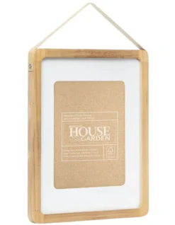 Wooden Photo Frame With Leather Look Strap 11x13 Matted To 8x10 In Natural -Australian House & Garden 920618920 3 720x928