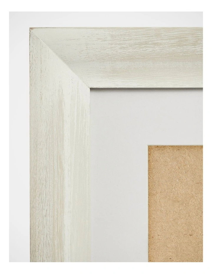 Wood Photo Frame 11x14 Matted To 2x5x7 In White Wash 5 Wood Photo Frame 11x14 Matted To 2x5x7 In White Wash - Image 3