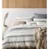 Lagoon Cotton Gauze Stripe Quilt Cover Set In Grey -Australian House & Garden 923076280 923074570 1 720x928