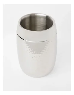 Alpha Hammered Wine Cooler In Silver