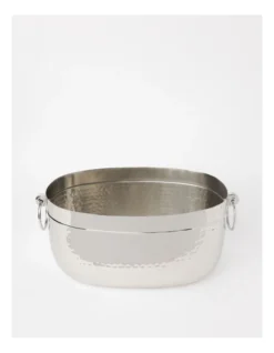Alpha Hammered Party Tub In Silver