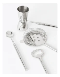 Alpha Hammered Bar Tool Set Of 4 In Silver -Australian House & Garden 936569890 4 1 720x928