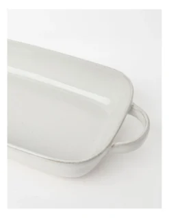 Esperance Wiped Edge Rectangular Baker 43x23x7cm In White/Sand -Australian House & Garden 939674260 3 720x928