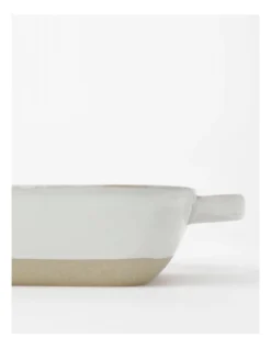 Esperance Wiped Edge Rectangular Baker 43x23x7cm In White/Sand -Australian House & Garden 939674260 4 720x928