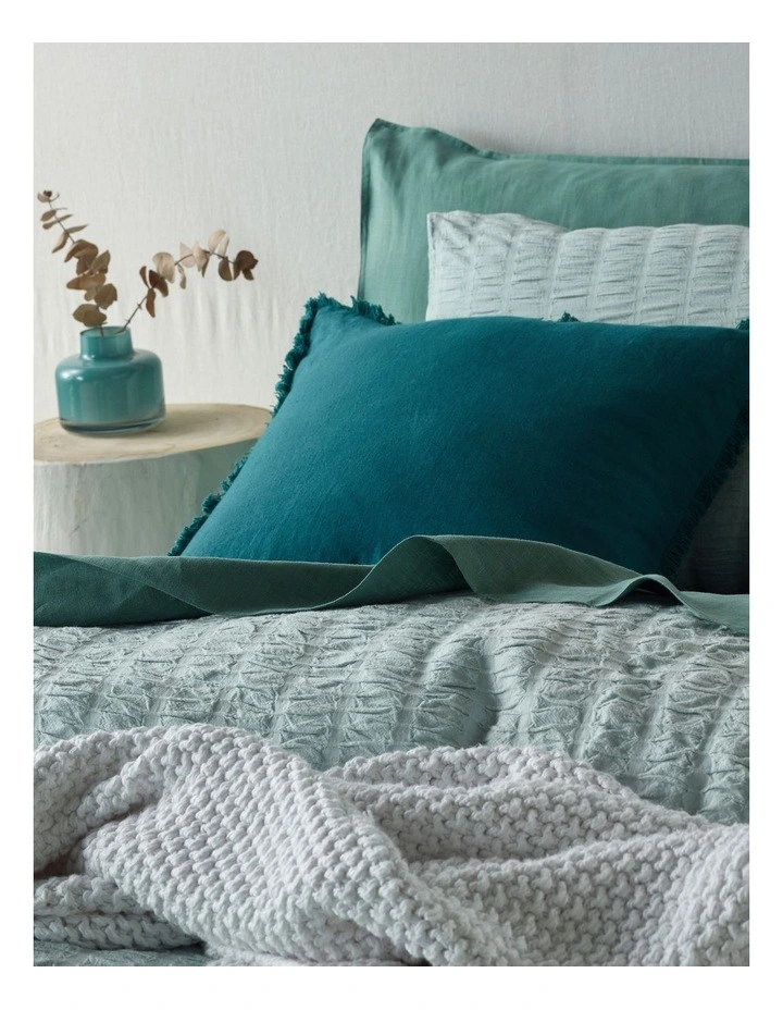 Mossman Seersucker Quilt Cover Set In Blue 4 Mossman Seersucker Quilt Cover Set In Blue - Image 2