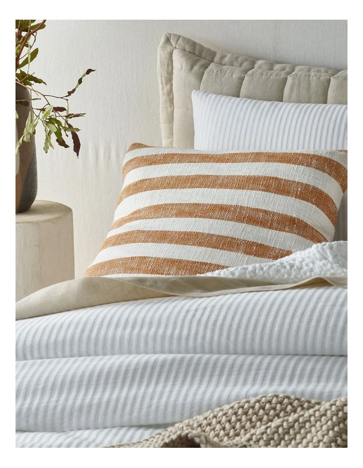 Albany Stripe Matelasse Quilt Cover In White 5 Albany Stripe Matelasse Quilt Cover In White - Image 3